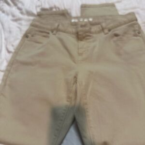 Beige Casual Pants